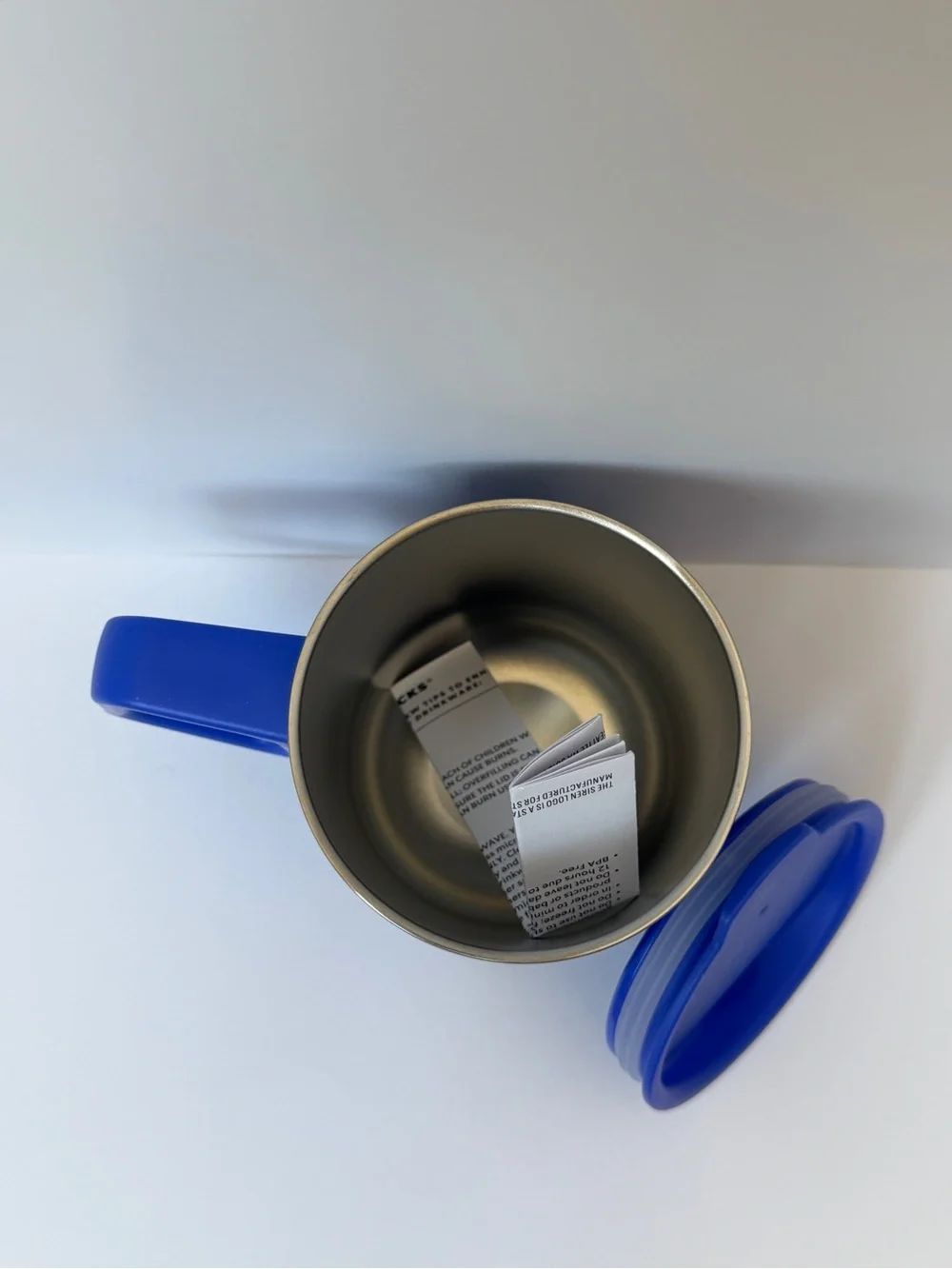 Starbucks Metallic Royal Blue Travel Mug with Matching Blue Lid